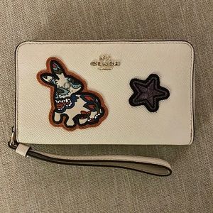 Cream bunny and star Coach wallet